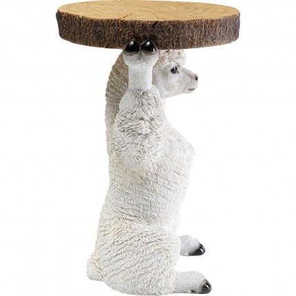 Table d'appoint Animal alpaca blanc Kare Design