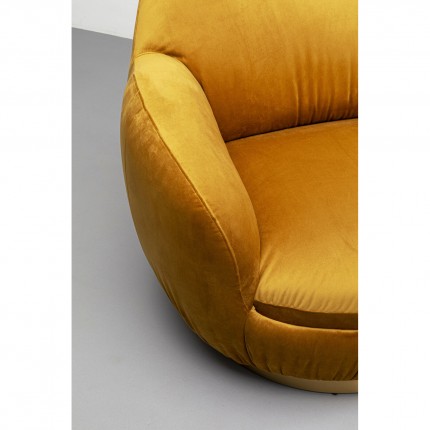 Swivel Armchair Nube velvet yellow Kare Design