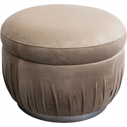 Stool Nube velvet grey Kare Design