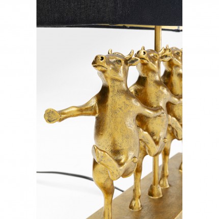 Table Lamp dancing cows gold Kare design