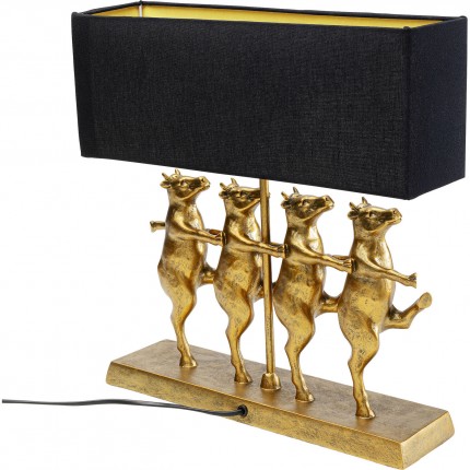 Table Lamp dancing cows gold Kare design