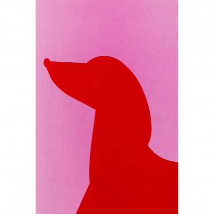 Canvas Picture dachshund red and pink (2/Set) Kare Design