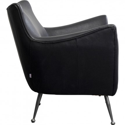 Armchair Goldfinger black Kare Design