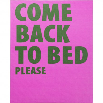 Canvas Picture Come Back To Bed 40x50cm Kare Design