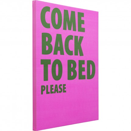 Canvas Picture Come Back To Bed 40x50cm Kare Design