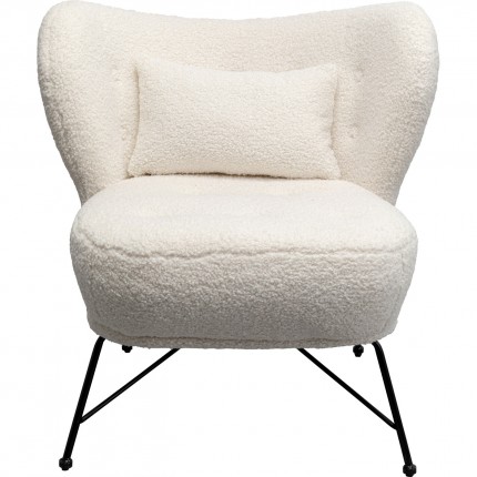 Armchair Jacky Teddy white Kare Design