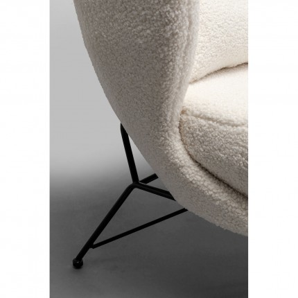 Fauteuil Jacky Teddy blanc Kare Design