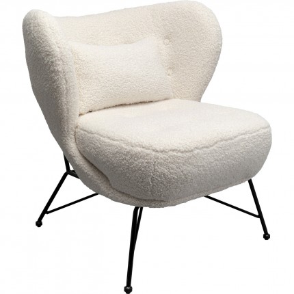 Armchair Jacky Teddy white Kare Design