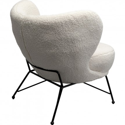 Armchair Jacky Teddy white Kare Design