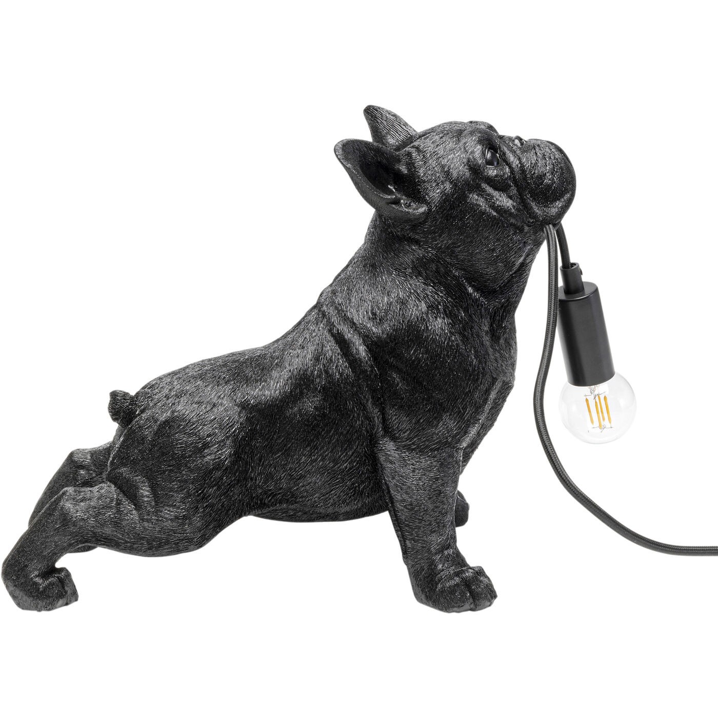 Kare Design Lampe bouledogue noir