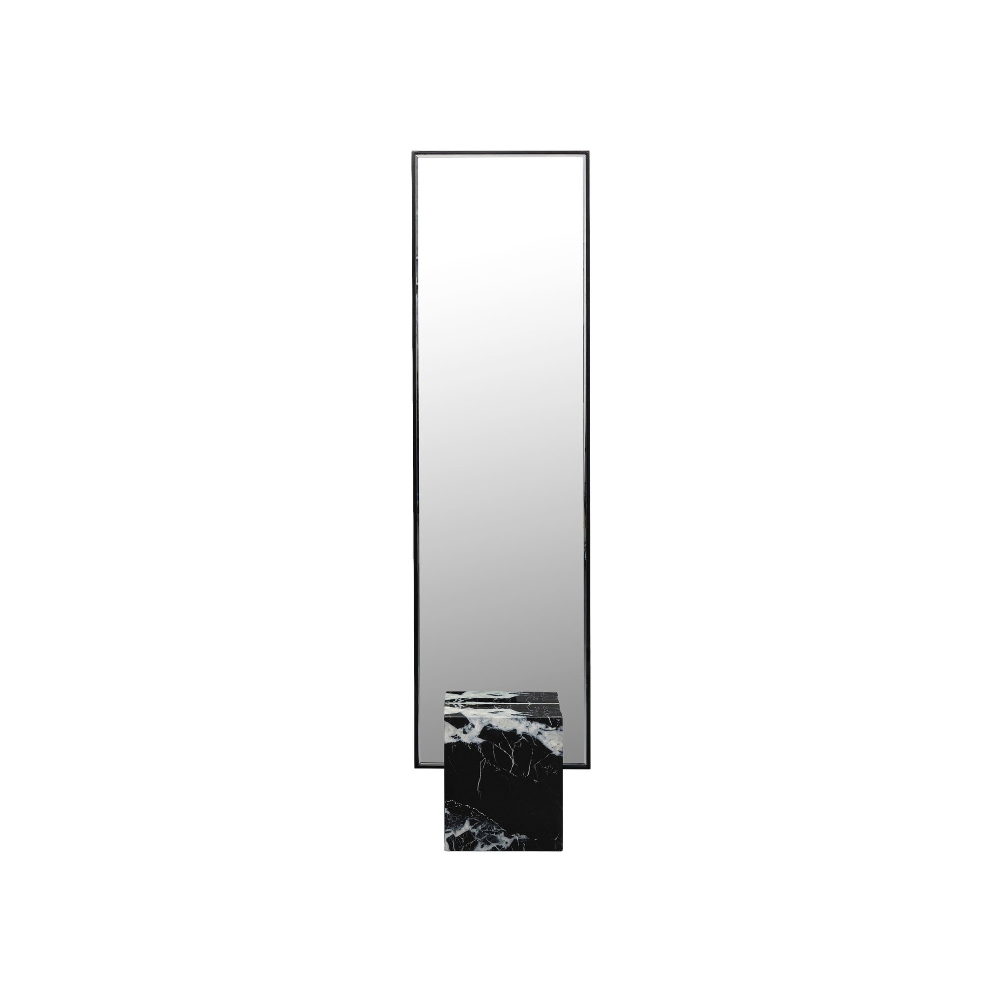 Miroir sur pied Hulda noir 46x180cm