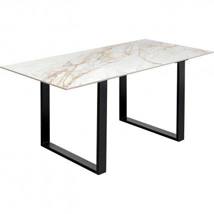 Table Eternity 160x80cm blanche et noire Kare Design