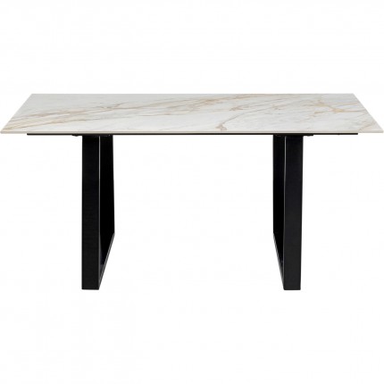 Table Eternity 160x80cm blanche et noire Kare Design