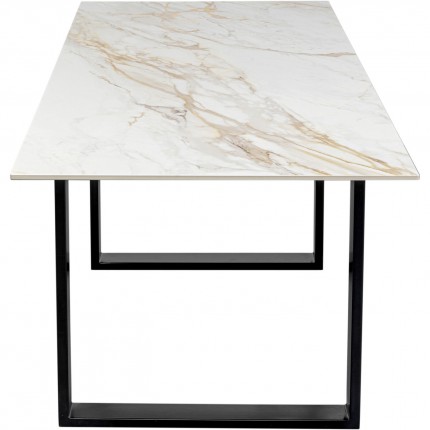 Table Eternity 160x80cm blanche et noire Kare Design