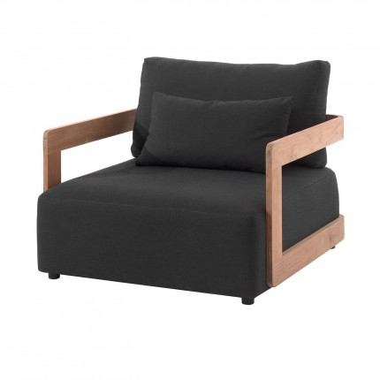 Fauteuil de jardin Rafa gris foncé Gescova