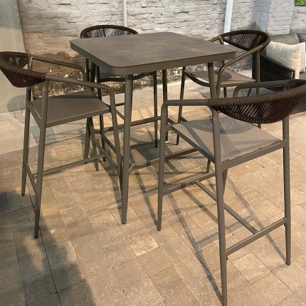 Tabouret de bar Genève gris anthracite Gescova