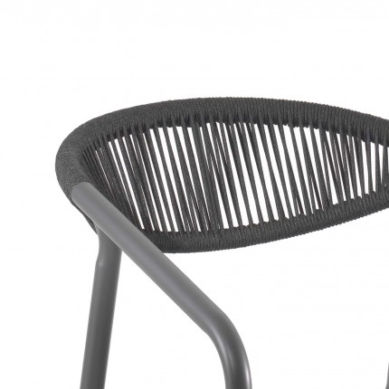 Chaise de jardin avec accoudoirs Genève gris anthracite Gescova