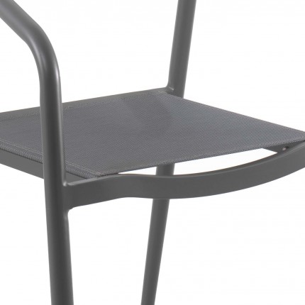 Chaise de jardin avec accoudoirs Genève gris anthracite Gescova