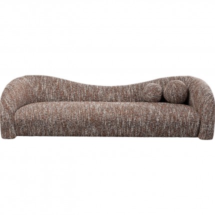 Sofa Livia Melange 3-Seater brown Kare Design