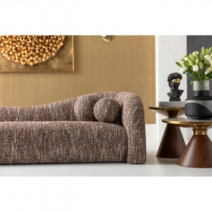 Sofa Livia Melange 3-Seater brown Kare Design