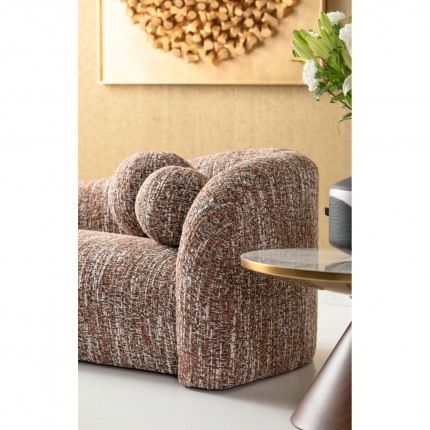 Sofa Livia Melange 3-Seater brown Kare Design