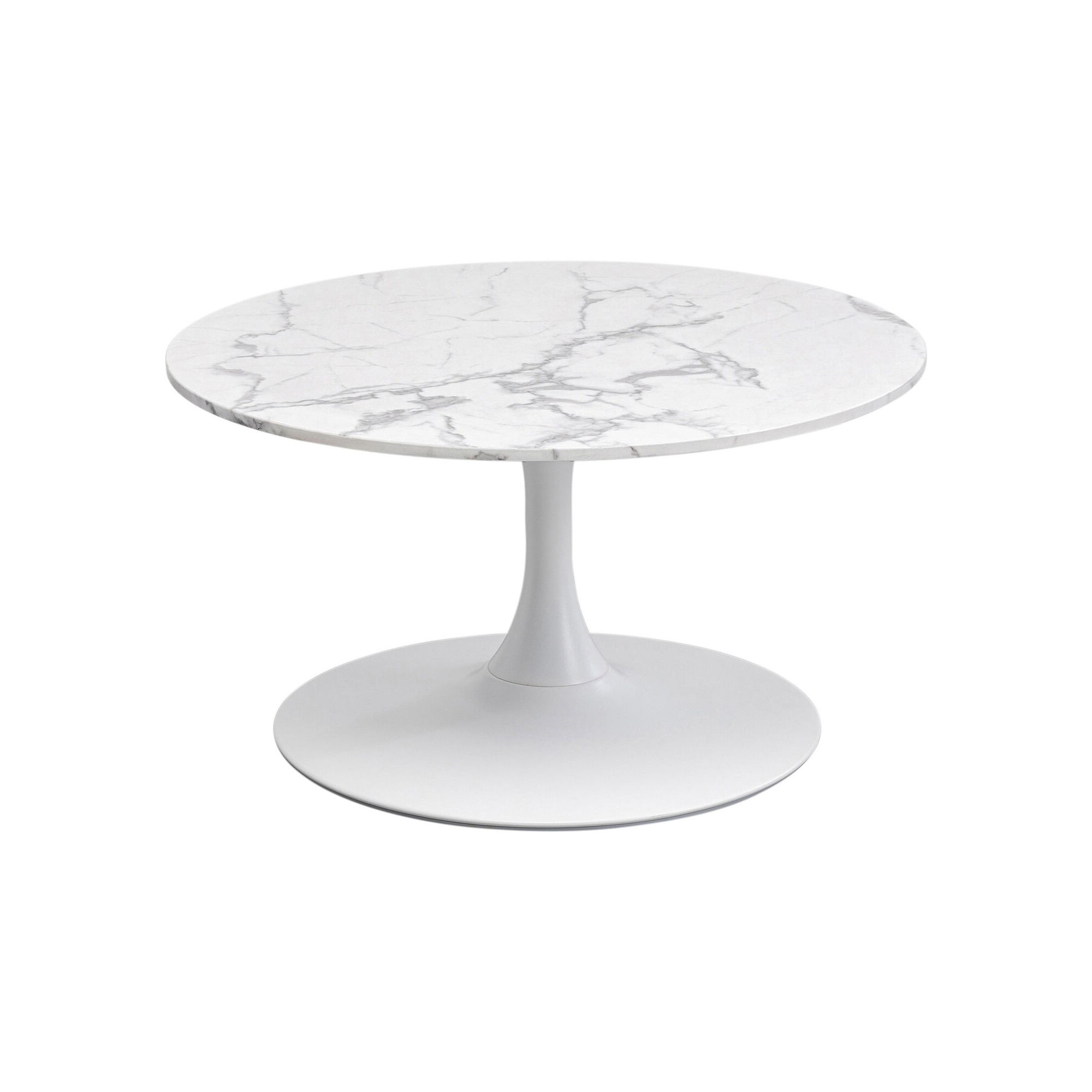 Table basse Schickeria Marbre blanc Ø80cm