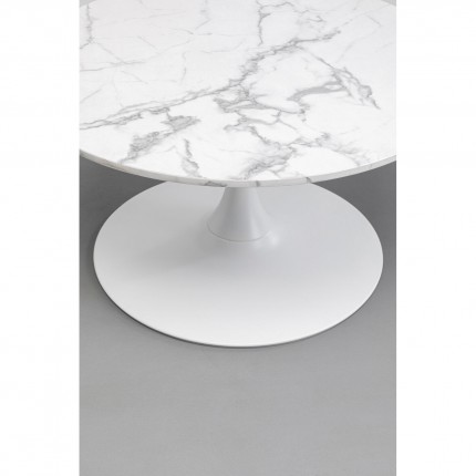 Coffee Table Schickeria marbleprint white Ø80cm Kare Design