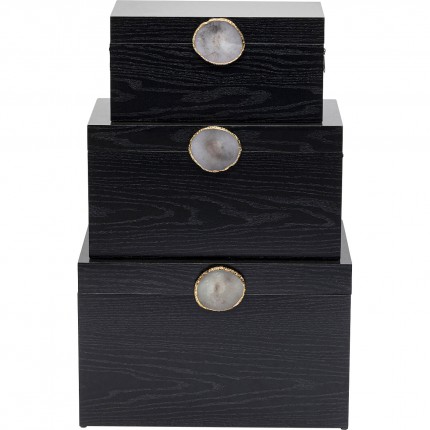 Boxes Nifty black (3/Set) Kare Design