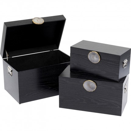 Boxes Nifty black (3/Set) Kare Design