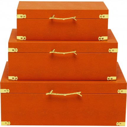 Boxes Noah orange (3/Set) Kare Design