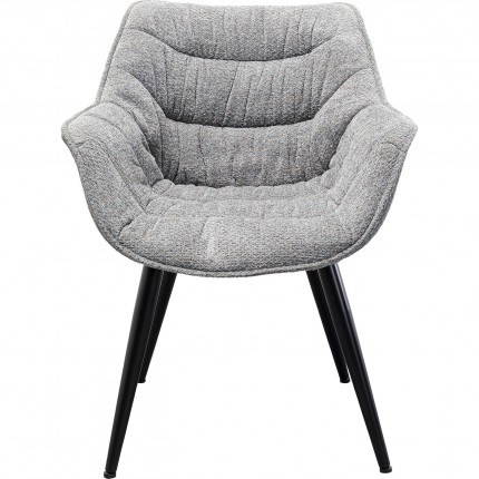 Chair with armrests Thelma Melange grey Kare Design