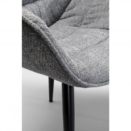 Chair with armrests Thelma Melange grey Kare Design