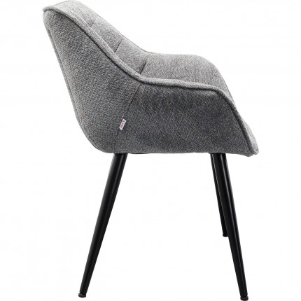 Chair with armrests Thelma Melange grey Kare Design