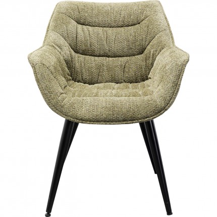 Chair with armrests Thelma Melange green Kare Design