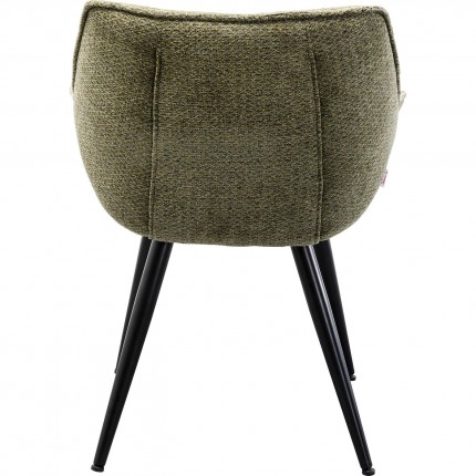 Chair with armrests Thelma Melange green Kare Design