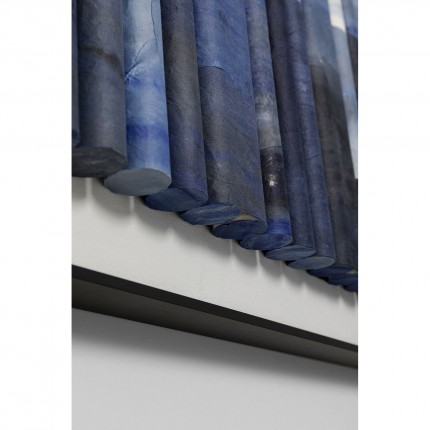 Tableau 3D Shadow Skyline bleu 160x60cm Kare Design