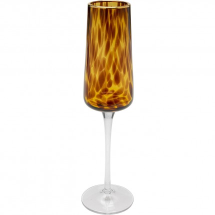 Champagne Glass Caramel (4/set) Kare Design