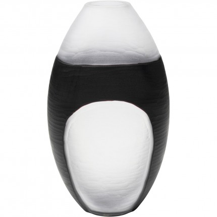 Vase Shadow noir et blanc 41cm Kare Design