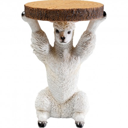 Table d'appoint Animal alpaca blanc Kare Design