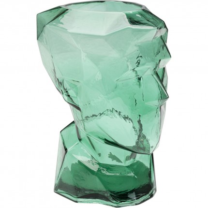 Vase Prisma visage vert 30cm Kare Design