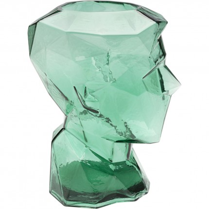 Vase Prisma visage vert 30cm Kare Design