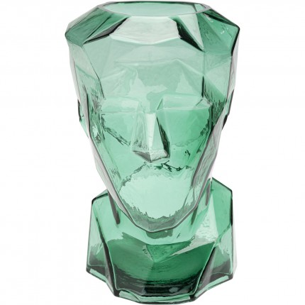 Vase Prisma face green 30cm Kare Design