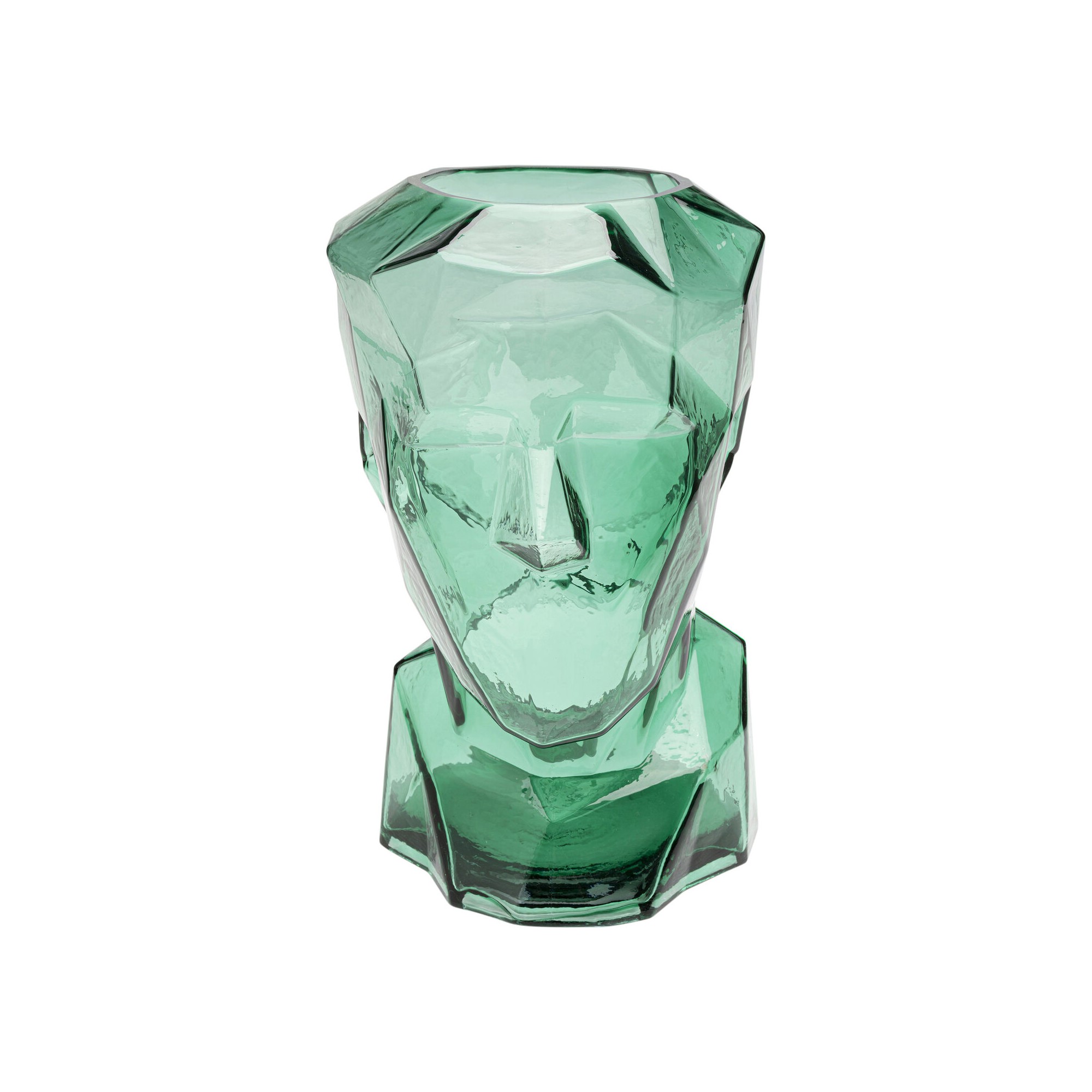 Vase Prisma visage vert 30cm Kare Design