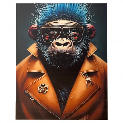 Glass Picture Punk Gorilla 60x80cm Kare Design