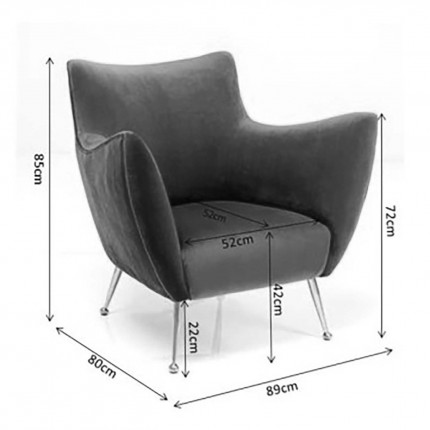 Fauteuil Goldfinger noir Kare Design