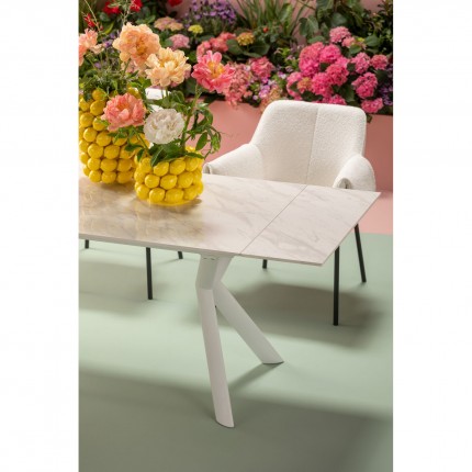 Chaise avec accoudoirs Bess crème Kare Design