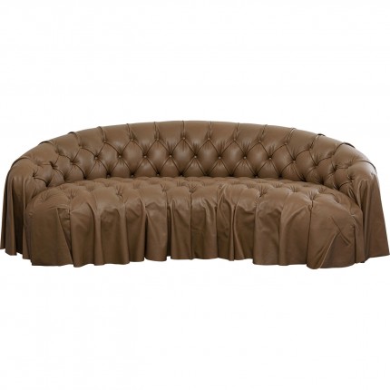 Sofa Drapes 3-Seater brown Kare Design