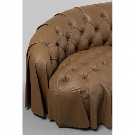 Sofa Drapes 3-Seater brown Kare Design