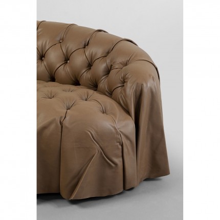 Sofa Drapes 3-Seater brown Kare Design