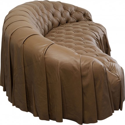 Sofa Drapes 3-Seater brown Kare Design